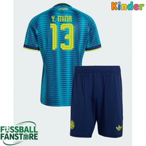 Kolumbien Yerry Mina #13 Replik Auswärtstrikot Kinder WM 2026 Kurzarm (+ Kurze Hosen)